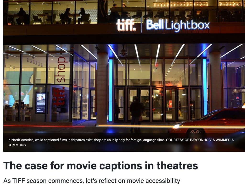 The Case for Movie Captions in&nbsp;Theatres
